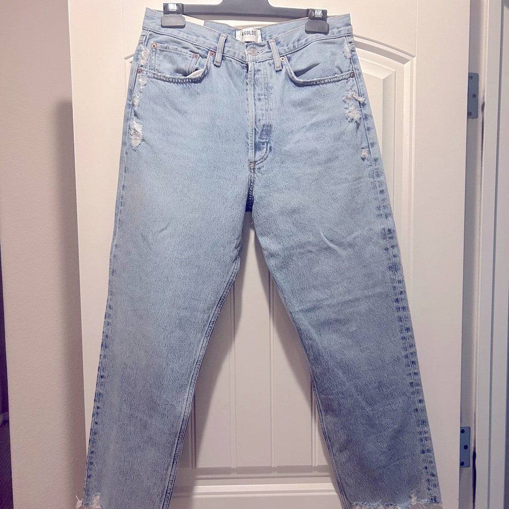 NWT AGolde 90s mid-rise loose straight jeans - Picture 5 of 6